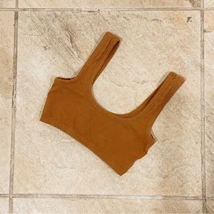 ARQ Wide strapped bra - Toffee - XS